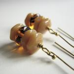 Delicious Creme Caramel Earrings Featuring..