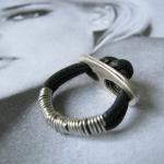 Leather Reef Love Knot Ring In Antiqued..