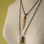 Nostalgic Whistle Necklace - 14k Gold Plated Over..