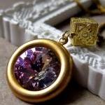 Looking Glass Necklace - Swarovski Crystal On..