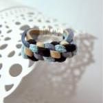 Harlequin Muse Ring No. 2 - Hand Woven Braided..
